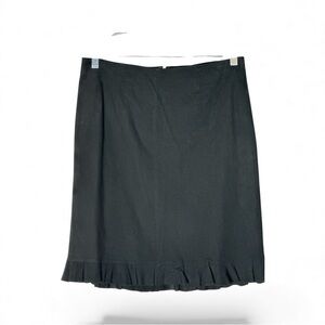 Vintage VS2 by Vakko Black Goat Suede Skirt | Size 8